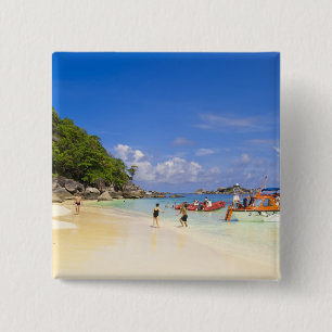 Chapa Cuadrada Tailandia, Mar de Andamán. Pasajeros en tierra en