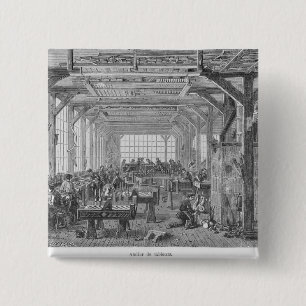 Chapa Cuadrada Taller de los fabricantes de los pianos de Pleyel