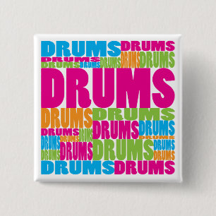 Chapa Cuadrada Tambores coloridos