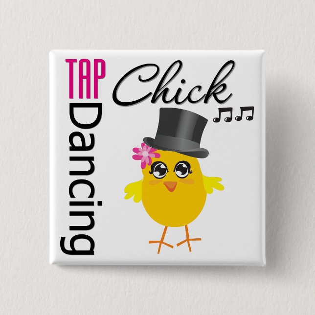 Chapa Cuadrada Tap Dancing Chick 2 (Anverso)