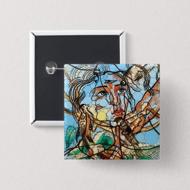 Chapa Cuadrada Tarín, puntos infinitos por Francis Picabia (Anverso y reverso)