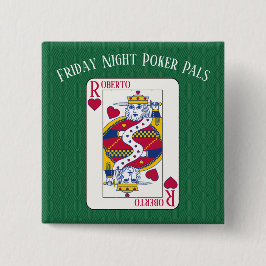 Chapa Cuadrada Tarjeta de reproducción de nombre personalizado de