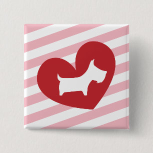 Chapa Cuadrada Tarjeta del día de San Valentín de Scotty