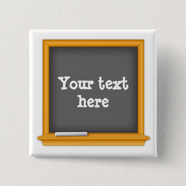 Chapa Cuadrada Tarjeta espiritual de la escuela de Chalkboard (Anverso)