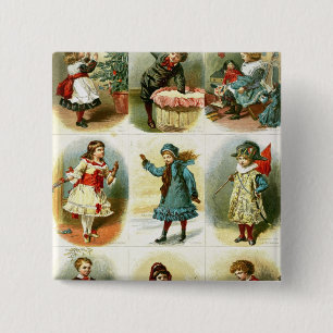 Chapa Cuadrada Tarjetas de Navidad