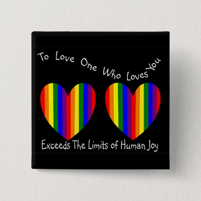 Chapa Cuadrada Tarjetas y regalos homosexuales/lesbianos de la (Anverso)