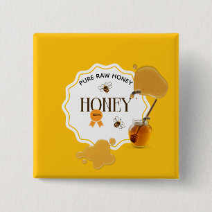 Chapa Cuadrada Tarro de Miel Abeja de Miel Panal de Abejas Colmen