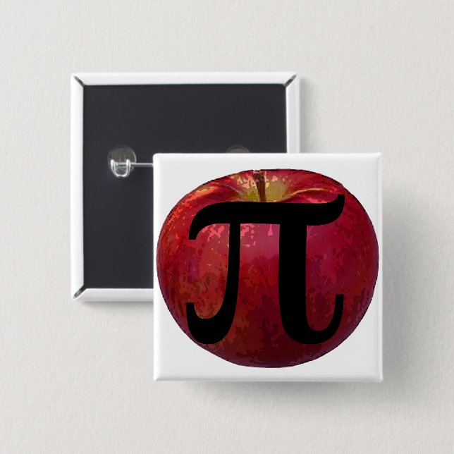 Chapa Cuadrada Tarta de manzana (Anverso y reverso)