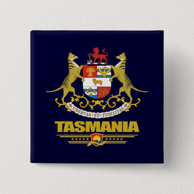 Chapa Cuadrada Tasmania COA (Anverso)