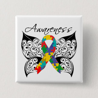 Chapa Cuadrada Tattoo Butterfly Awareness - Autism