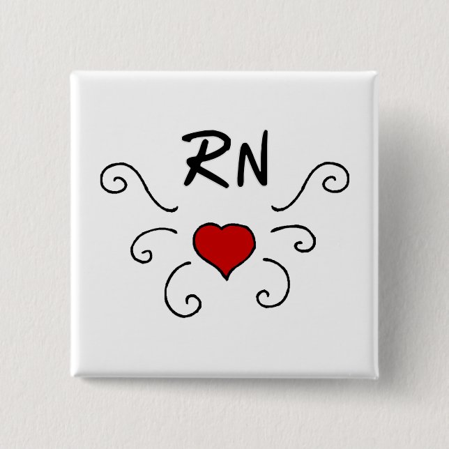 Chapa Cuadrada Tatuaje del amor del RN (Anverso)