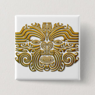Chapa Cuadrada Tatuaje maorí - Oro