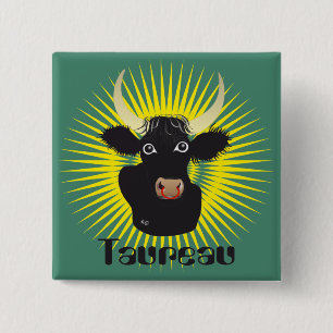 Chapa Cuadrada Taureau 21 avril au 20 mai Boutons - Badges
