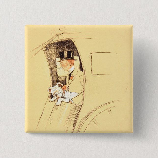 Chapa Cuadrada Taxi de Hansom (Anverso)