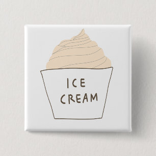 Chapa Cuadrada Taza de papel de helado de vainilla regalo de post