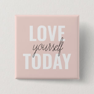 Chapa Cuadrada  Te Amas Positivamente Hoy Cita Rosa Pastel