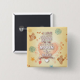 Chapa Cuadrada Te Amo Hasta La Luna Y De Regreso