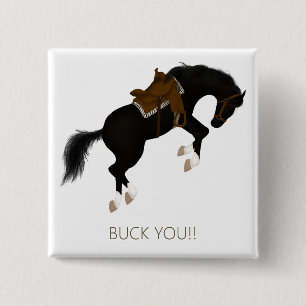 Chapa Cuadrada ¡Te Bucklea! Caballo Negro Divertido