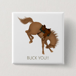 Chapa Cuadrada ¡Te Embalo! Caballo Castaño Divertido