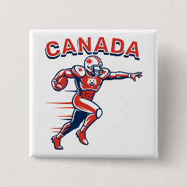 Chapa Cuadrada Team Canada Football Dynamic Patriotic Athlete Art