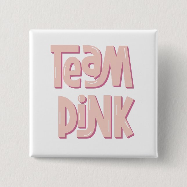 Chapa Cuadrada Team Girl Button (Anverso)