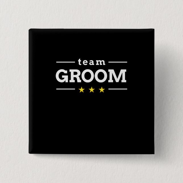 Chapa Cuadrada Team Groom (Anverso)