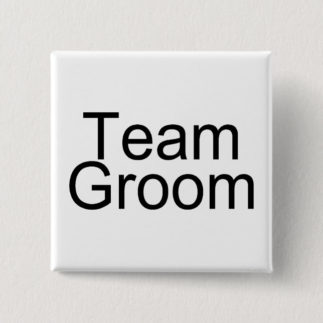 Chapa Cuadrada Team Groom (Anverso)