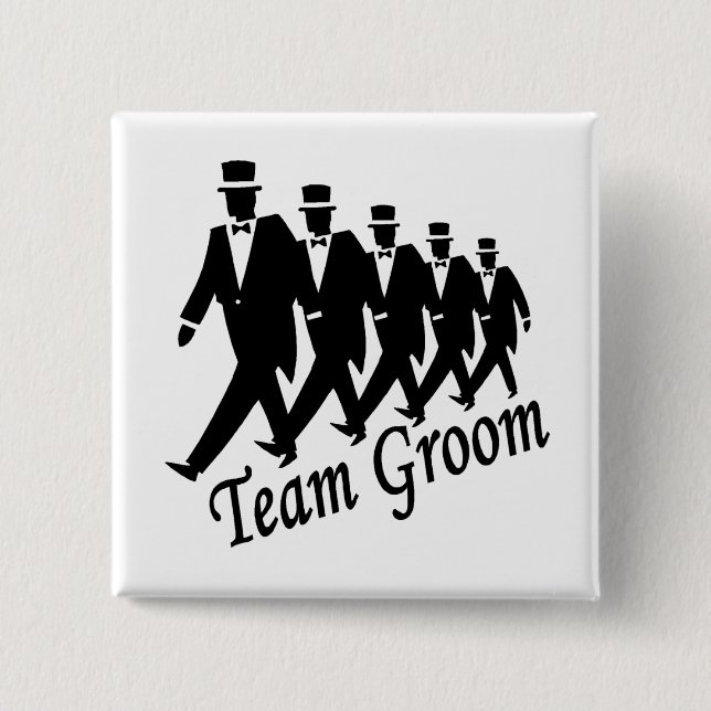 Chapa Cuadrada Team Groom (Hombres) (Anverso)