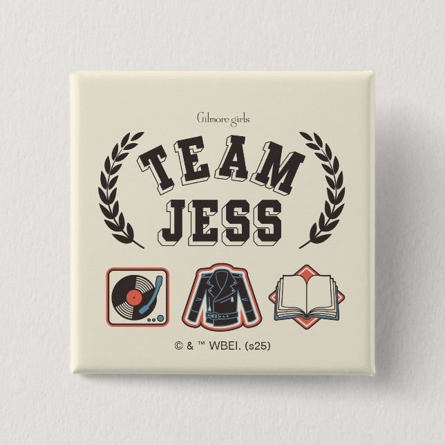 Chapa Cuadrada Team Jess Gilmore Girls Design (Anverso)