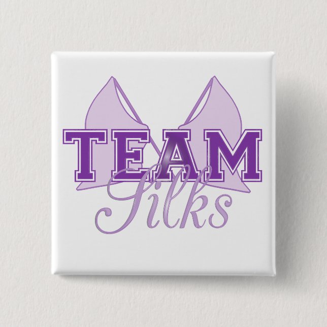 Chapa Cuadrada Team Silks Purple (Anverso)