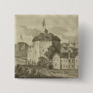 Chapa Cuadrada Teatro de The Globe en el Bankside como apareció 