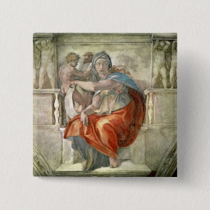 Chapa Cuadrada Techo de la capilla de Sistine: Sibila délfica