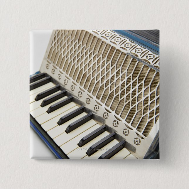 Chapa Cuadrada Teclado de acordeón antiguo (Anverso)
