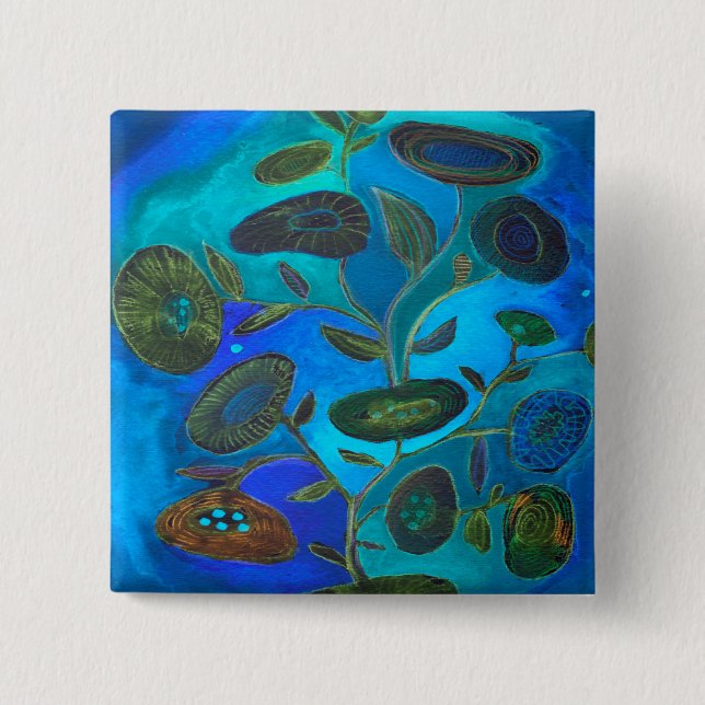 Chapa Cuadrada teclado nocturno azul (Anverso)