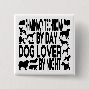 Chapa Cuadrada Técnico de Farmacia de Dog Lover