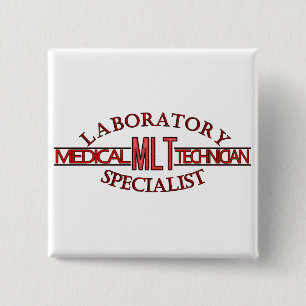 CHAPA CUADRADA TÉCNICO DE LABORATORIO MÉDICO DEL LABORATORIO MLT
