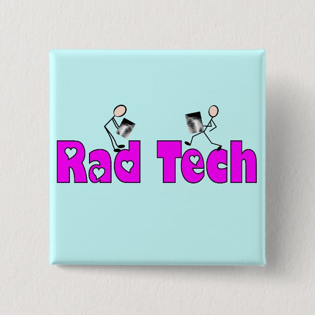 Chapa Cuadrada Técnico "regalos de la radiología de la tecnología (Anverso)