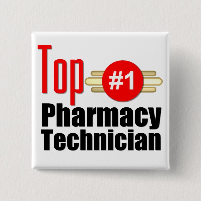 Chapa Cuadrada Técnico superior de la farmacia (Anverso)