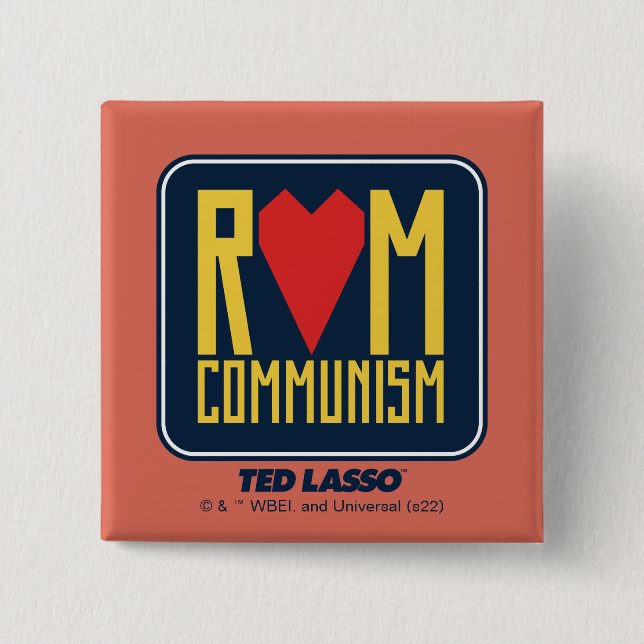 Chapa Cuadrada Ted Lasso | Gráfico del Comunismo Rom (Anverso)