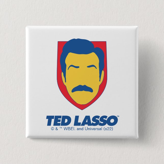 Chapa Cuadrada Ted Lasso | Icono de cara (Anverso)