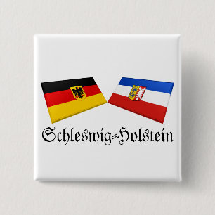 Chapa Cuadrada Tejas de la bandera de Schleswig-Holstein,