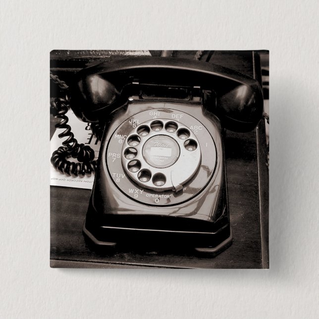 Chapa Cuadrada Teléfono viejo (Anverso)