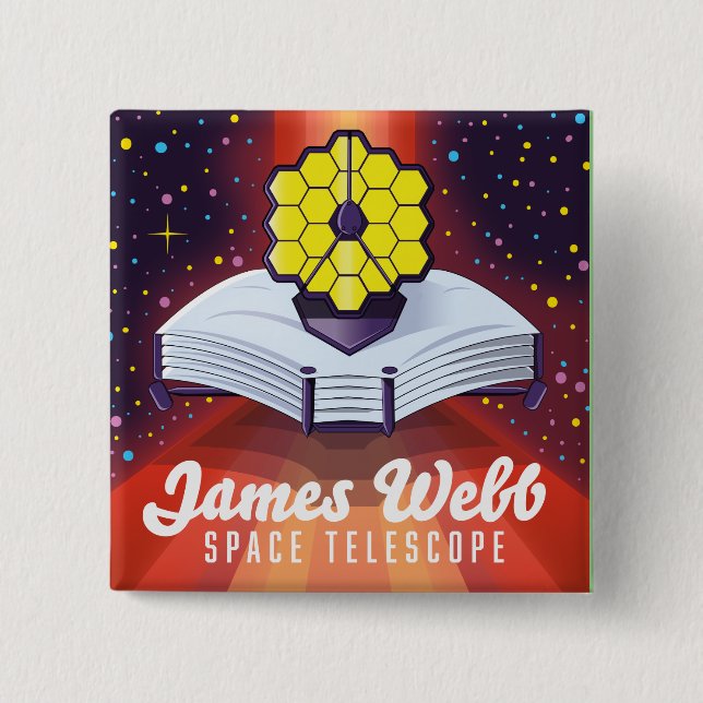 Chapa Cuadrada Telescopio espacial James Webb. (Anverso)