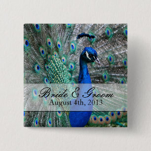 Chapa Cuadrada Tema 1 de la boda del pavo real