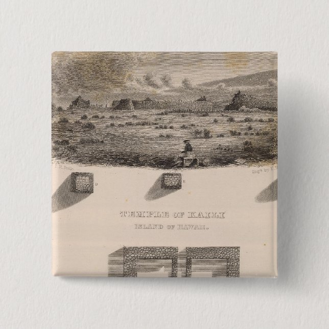 Chapa Cuadrada Templo de Kaili, isla de Hawaii, Hawái (Anverso)