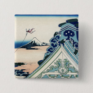 Chapa Cuadrada Templo Honganji Vista de madera japonesa del monte