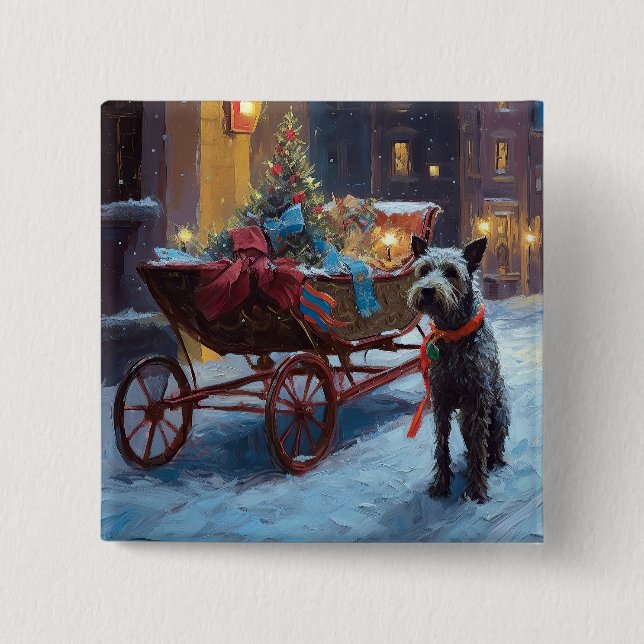 Chapa Cuadrada Temporada festiva de Navidades de Chesapeake (Anverso)