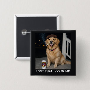Chapa Cuadrada Tengo Ese Perro Dentro De Mí, Divertido Meme De Go