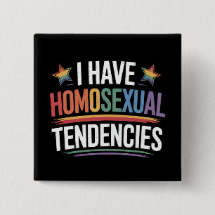 Chapa Cuadrada Tengo Tendencias Homosexuales Orgullo LGBTQ Arcoír
