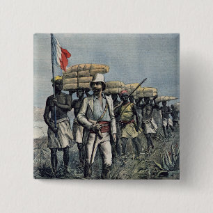 Chapa Cuadrada Teniente Mizon en su misión 1892